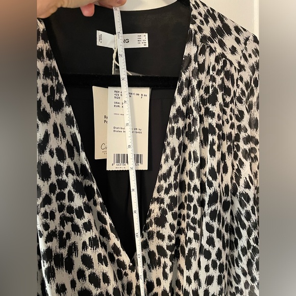 Mango Wrap Dress, Leopard Print, Size XS (US 2), NWT - Picture 7 of 10